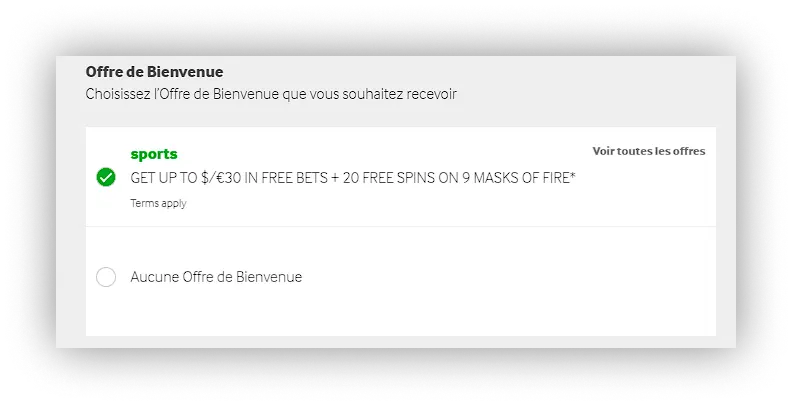 bonus de bienvenue betway