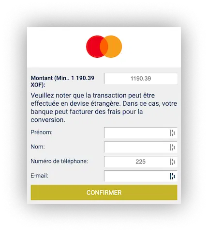 mode de paiement betwinner