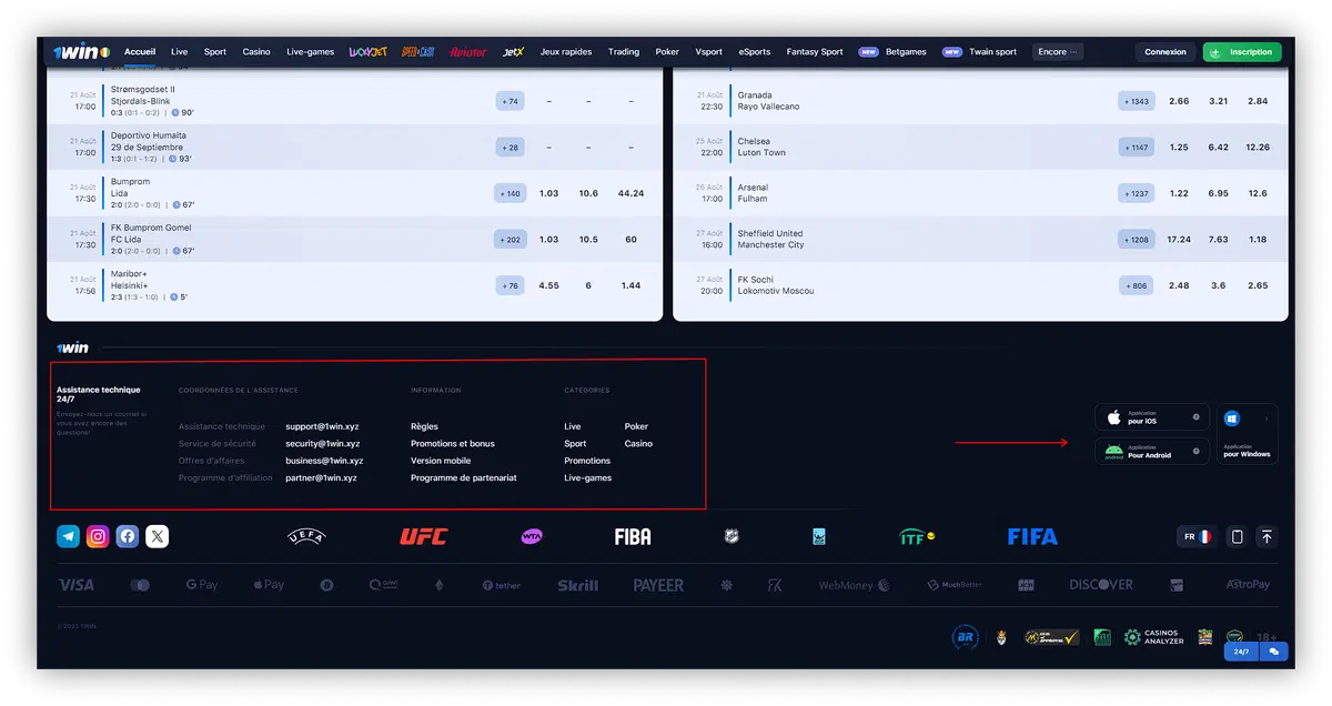 informations 1win