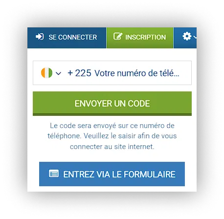 connexion sms 1xbet