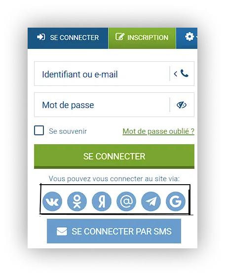 connexion vis reseaux socieaux