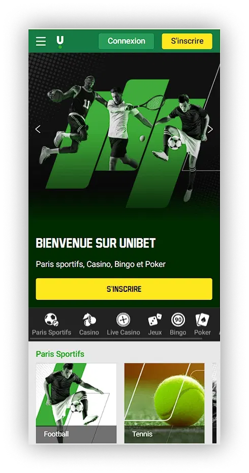 unibet s'incrire