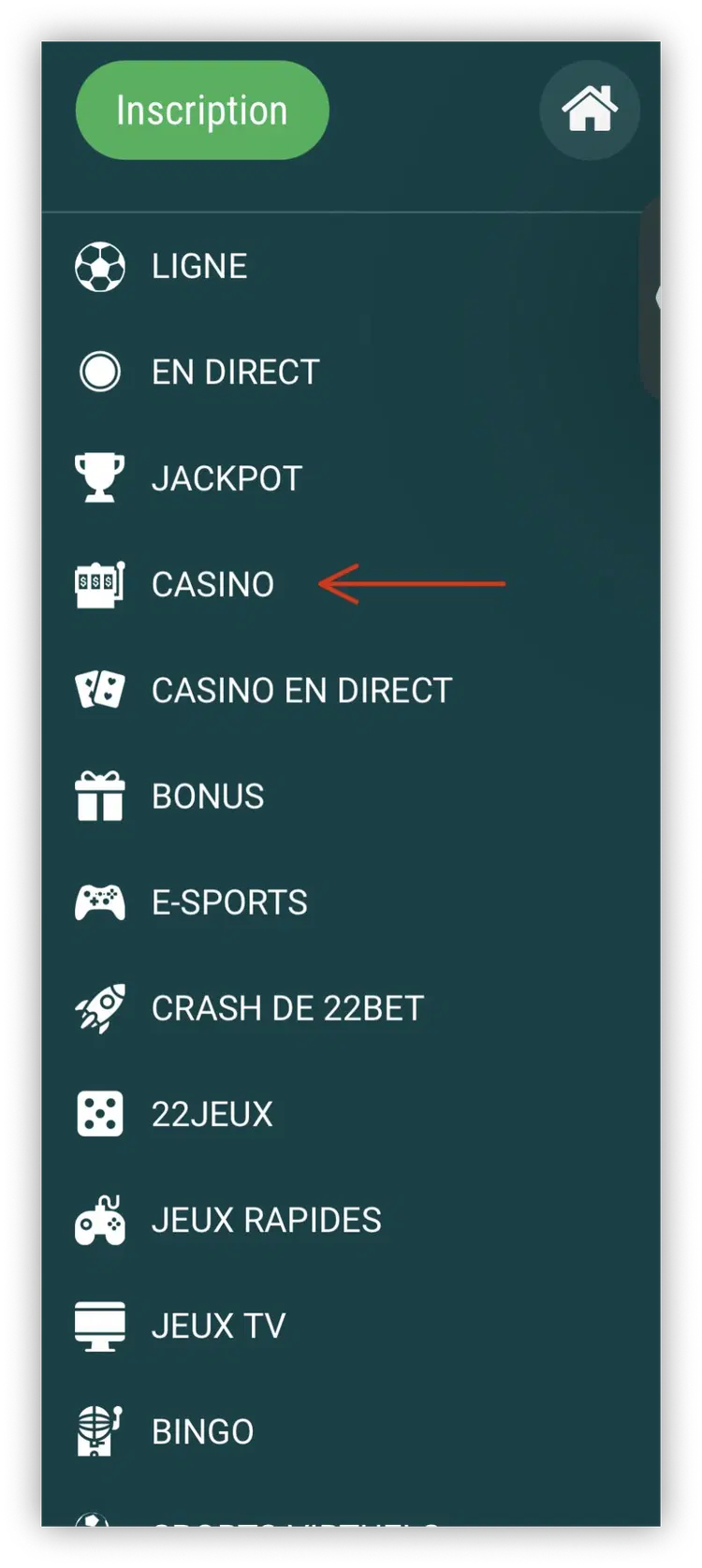 section casino 22bet