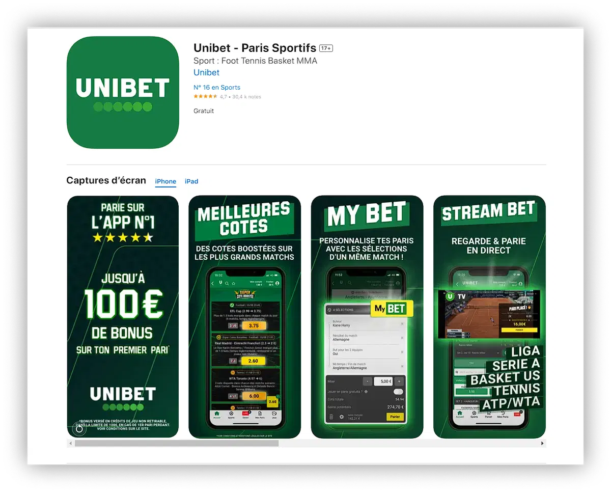 application unibet