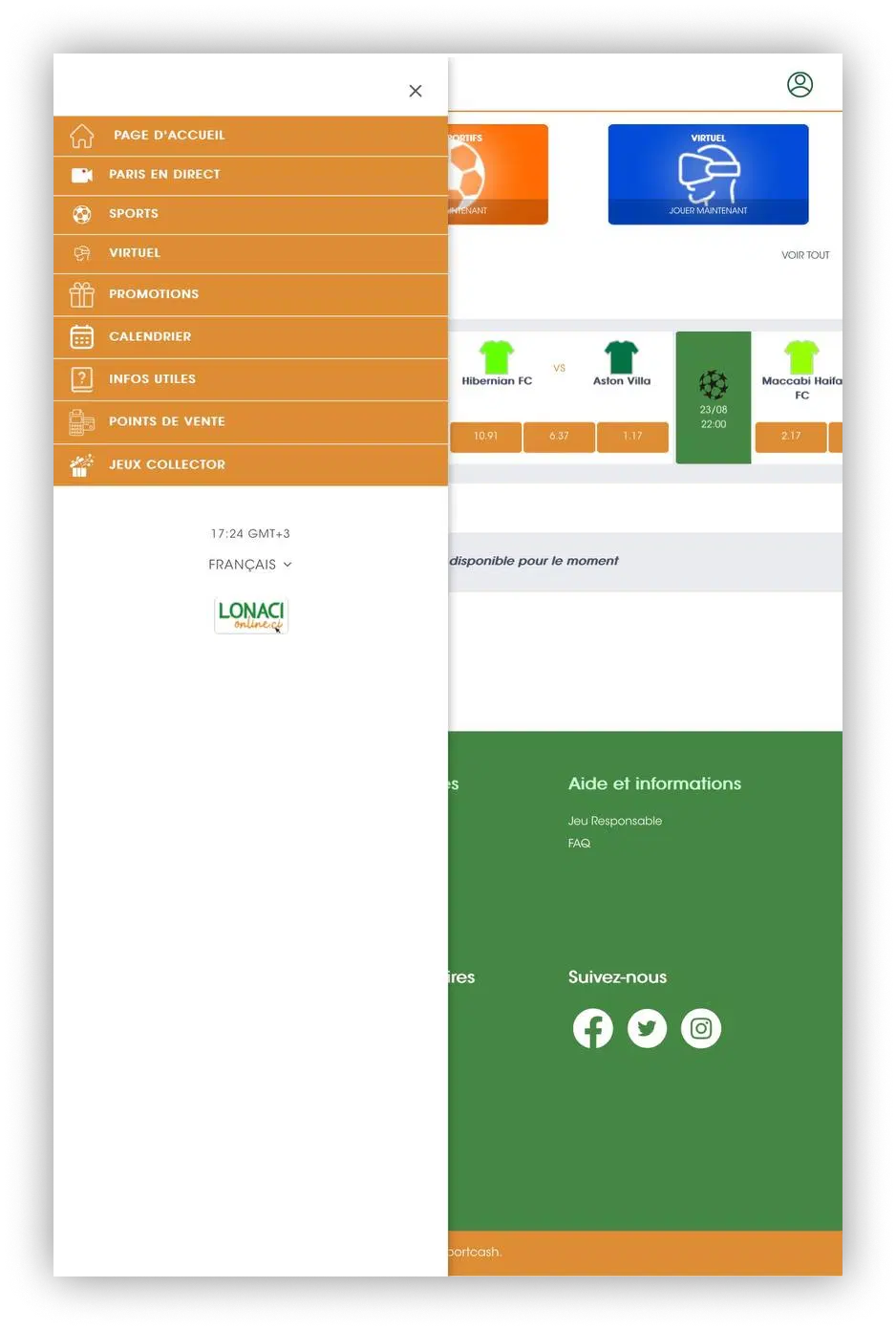 version mobile sportcash