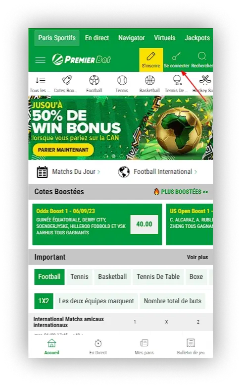 seconnecter premierbet