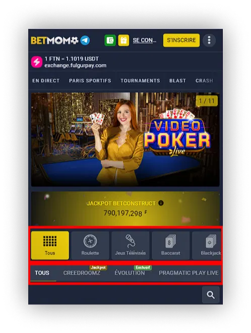 casino en direct betmomo