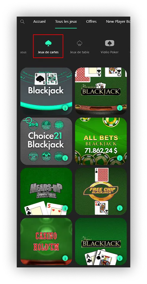 jeux de cartes bet365