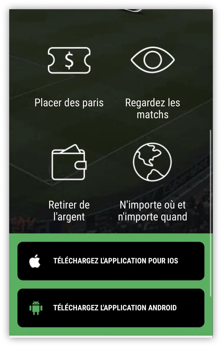 trlrcharger l'application 22bet