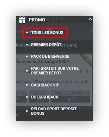 tous les bonus megapari