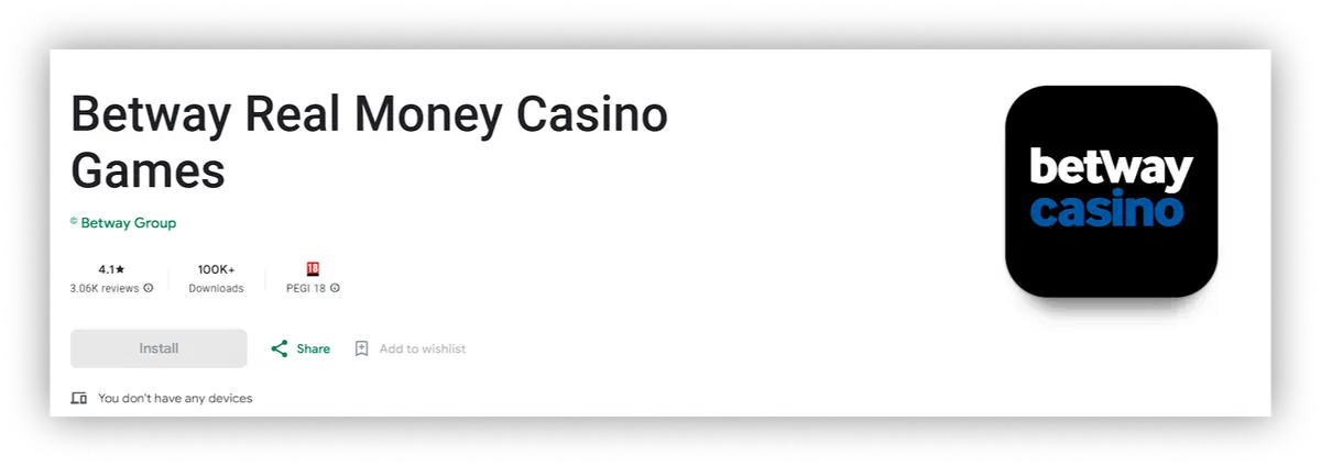 application android betway casino