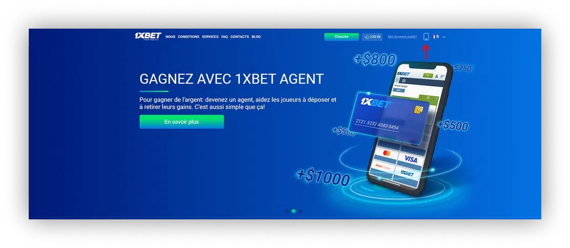 application de programme d'affiliation 1xbet