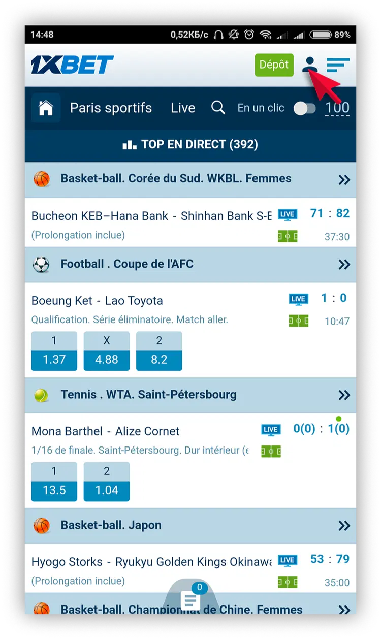 mon compte 1xbet