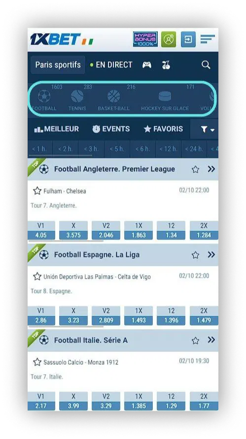 bookmaker ligne d'evenements