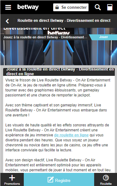 information de jeu