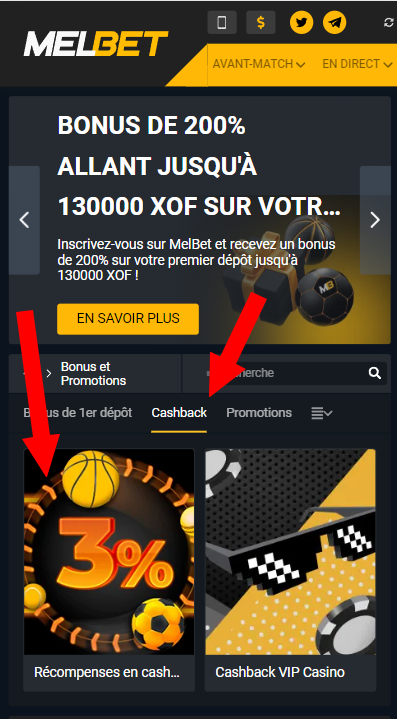 cashback melbet
