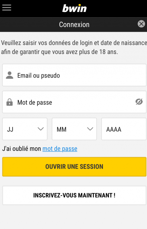 inscription bwin