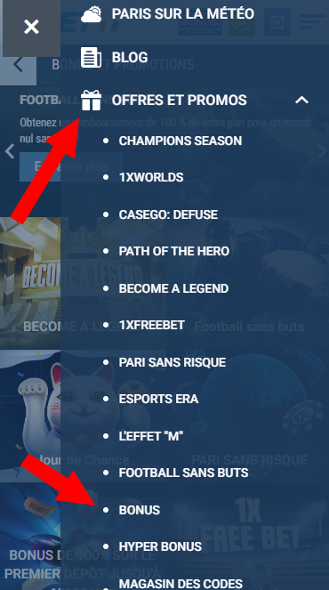 offres et promotions cashback 1xbet