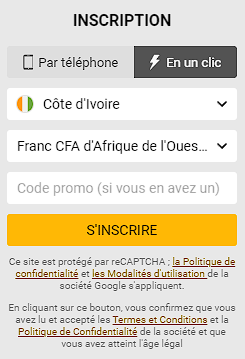 inscription en un clic