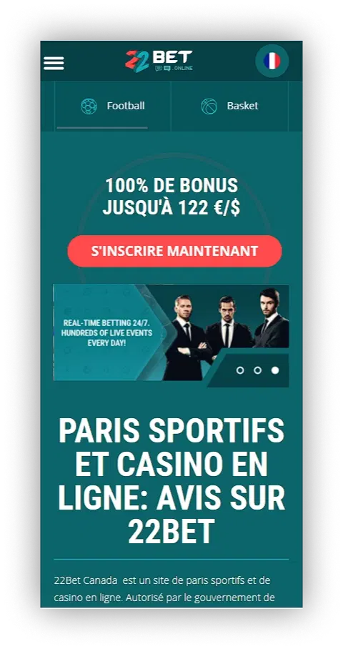 22bet code promo