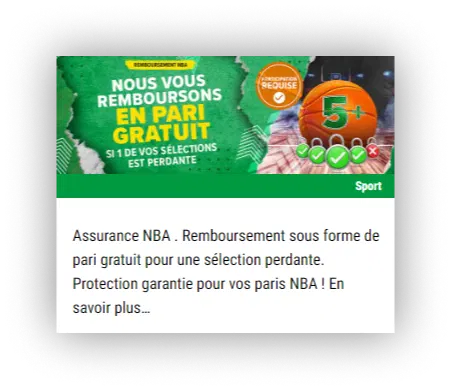 Assurance NBA Bonus Premier Bet