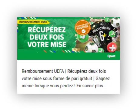 Remboursement UEFA Bonus Premier Bet