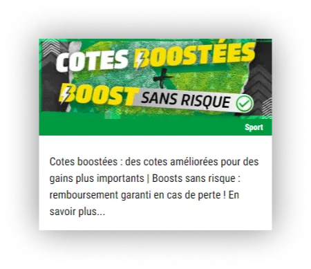 Cotes Boostées Bonus Premier Bet