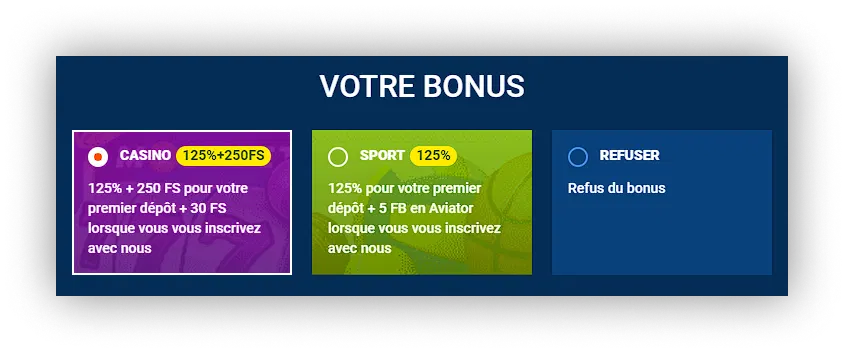 Welcome bonus de Mostbet