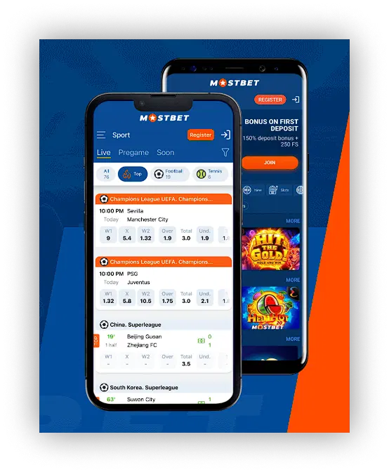 Application mobile de Mostbet