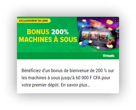 Bonus de bienvenue sur Premier Bet Casino