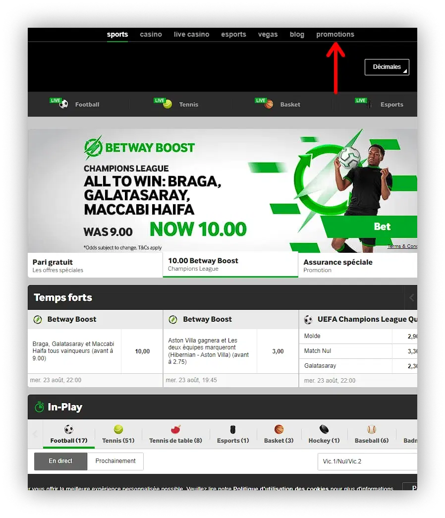 promotions betway