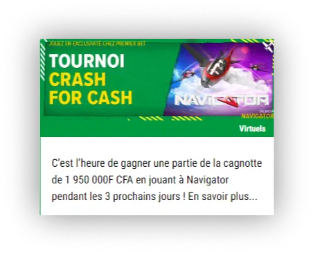 Tournoi Crash For Cash Bonus Premier Bet