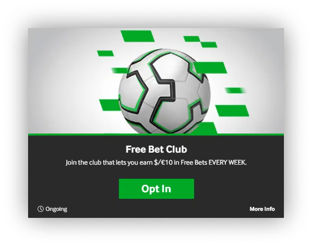 Free Bet Club Bonus Betway