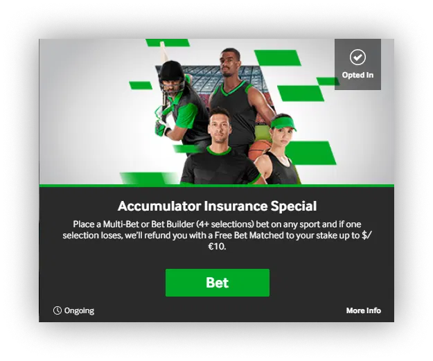 Accumulator Insurance Special Bonus Betway