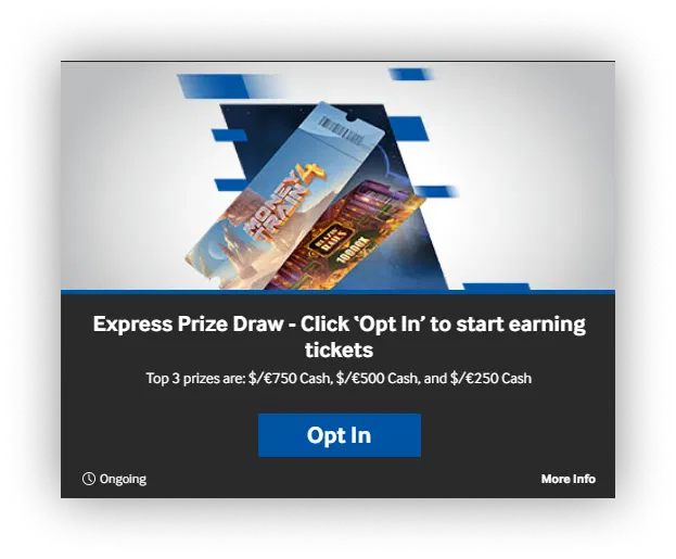 Express Prize Draw Bonus Betway