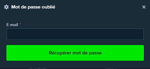 Mot de Passe Oublié