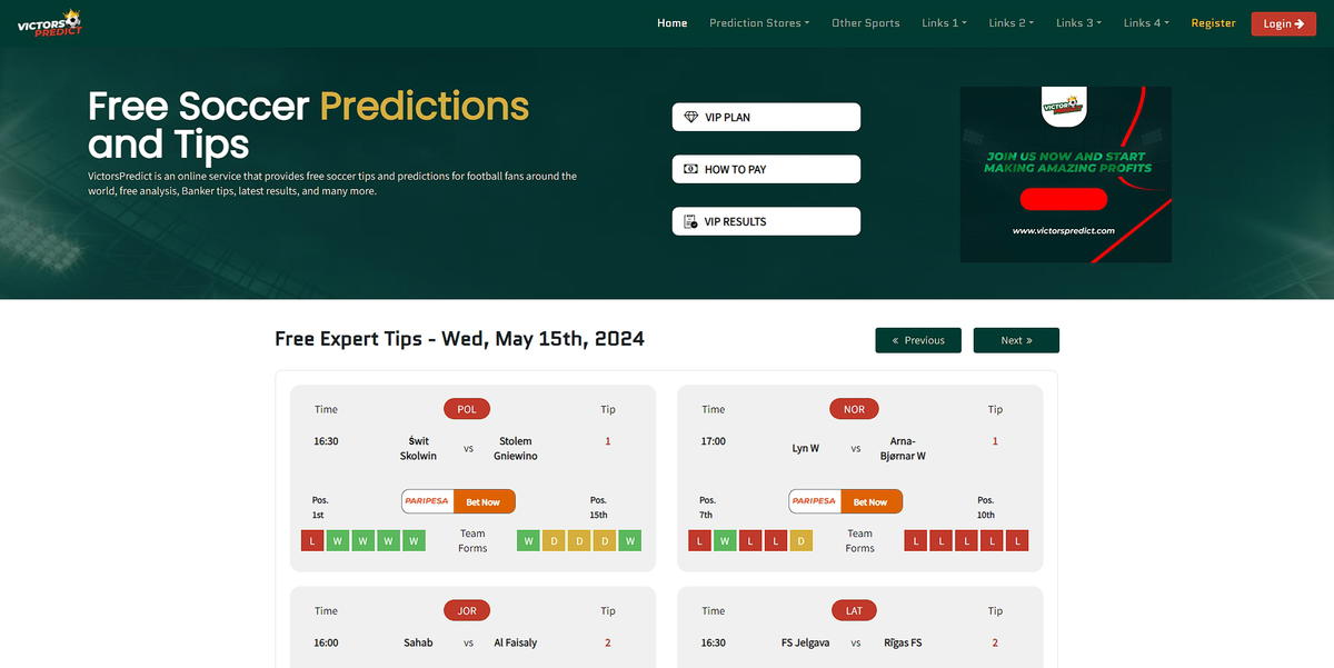 Site web de Victorpredicts