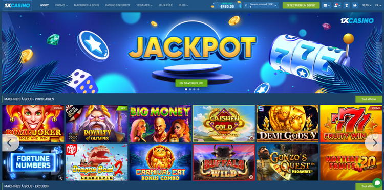 1xCasino Côte d'Ivoire site web