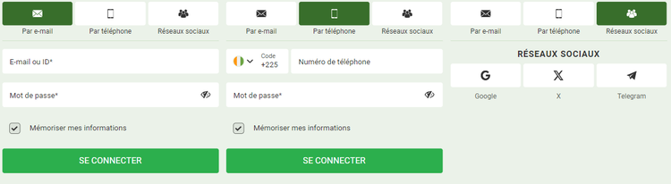 Connexion à votre compte via l'application mobile LineBet