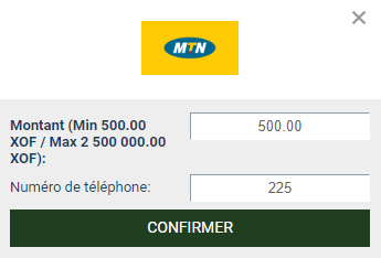 Algorithme de dépôt du compte Linebet avec MTN Money