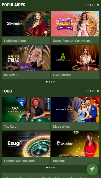 Casino en direct Linebet